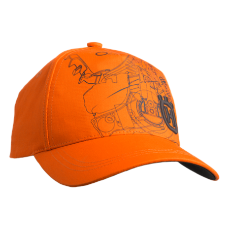 Cappellino Xplorer con stampa motosega Pioneer saw arancione Husqvarna